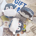 Miniatyrbild 3 av 5: 3PCS Söt Kawaii Djur Plånböcker för Tonårsflickor Liten Myntväska Mini Plysch Plånböcker Sminkväska för Kvinnor med Dragkedja Pingvin No small package
