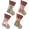 Miniatyrbilde 1 av 8: Julegaver Strømper Diamantmalingsett for Voksne Nybegynnere, 4 Pakk Peis Henge Strømper, DIY Rhinestone Maling Juletrepynt Christmas 2
