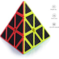 Miniatyrbilde 3 av 7: 3x3 3x3x3 Pyramidekube Glatt Hastighet Pyraminx Magisk Kube 3D Puslespill Hjernepuslespill Strømpefyll for Barn og Voksne Carbon Fiber