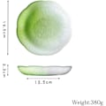 Miniatyrbillede 2 af 3: Frugtfad Glas Krystal Dessertfad Serveringsfad Multifunktionel Bakke Gradient Blomst Middagstallerken Snack Slikfad Green