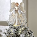 Miniatyrbillede 5 af 5: Juletræstop USB LED Lys Engel Fe Juletræstop Ornament Hjem Indendørs Nytår Festlig Dekoration B