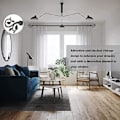 Miniatyrbillede 2 af 4: 4 stk gardin dekorative endestykker hoveder hætter stang sæt sort gardinstang dekoration tilbehør gardinstang ender stang hoveder hætter gardin ac