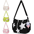 Miniatyrbild 1 av 5: 1 st. Söt Messenger Bag, Estetisk Crossbody Bag, Stjärn-Grunge Bag Axelväska Black