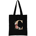 Miniatyrbillede 1 af 5: 1 stk. Tote Bag Pink Blomster Bogreol Album Design Bomulds Canvas Tote, Miljøvenlig Super Stærk Vaskbar God Valg