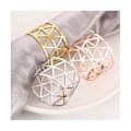 Miniatyrbillede 5 af 5: 12-pak Servietringholder Hul Design Dekoration Bryllup Jul Kollektion (Sølv)