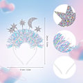 Miniatyrbillede 2 af 7: Jule-Sequin Hjerte Pandebånd Glitter Hjerte Hårbånd Hjerteformet Dekoration Pandebånd Rød Hjerte Glitter Stjerne Pandebånd Hoved Bopper Hår Tilbehør Silver