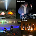 Miniatyrbild 7 av 7: 2 st Mini LED-ficklampor, Super Bright 365 Lumen 3 lägen Zoomable AA Batteridriven ficklampa med klämma för fiske camping (batteri ingår ej)