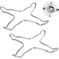 Miniatyrbild 1 av 4: 2 st gasringreducerare, rostfritt stål gasspispannsupport trivet spisplatta gasspisplatta galler trivet wok support rack pot gasspiskors