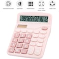 Pikkukuva 4 / 8: Pöytälaskin, Kompakti 12-numeroinen Solar-akkutoiminen toimiston elektroninen laskin LCD-näytöllä, Kaksoisvirtalähde Tieteelliset laskimet Pink