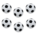 Miniatyrbillede 5 af 5: 6 stk. 32 mm Bordfodbold Fodbold Foosball Kugler Fussball Udskiftning Sort
