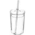 Miniatyrbillede 1 af 7: Mason Jar med låg og sugerør - Boba glaskop æstetiske kopper - klare vandflasker genanvendelig krus med låg og sugerør