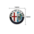 Miniatyrbillede 3 af 4: 2 x 74mm Alfa Romeo Badge Gt 147 159 Brera Mito Giulietta Giulia Hætte-yky