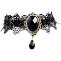 Pikkukuva 1 / 3: Goottilainen Musta Pitsi Kaulakoru Choker Halloween Vampyyri