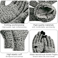 Miniatyrbilde 5 av 7: Vinter Unisex Beanie Hatt, Skjerf og Hansker Sett, Elastisk Strikket Hatt Langt Skjerf Berøringsskjermhansker Med Tykk Fleece Innerfôr for Menn og Kvinner Medium Gray