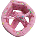 Miniatyrbillede 4 af 6: Babyhjelm Spædbarnshovedbeskytter Toddler Beskyttelseshue Bomuld Justerbar Sikkerhedshjelm til at Lære at Klatre og Gå Pink Rabbit