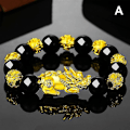 Pikkukuva 2 / 4: Feng Shui Musta Obsidiaani Jade Helmi Rannekoru Houkuttelee Vaurautta Ja Onnea E