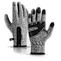 Miniatyrbild 2 av 5: Vinterhandskar för män och kvinnor, vattentäta varma handskar, fingertippskänsliga A0020-GY S
