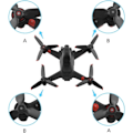 Pikkukuva 3 / 5: 2 paria FPV-potkureita, jotka ovat yhteensopivia DJI FPV Combo -dronen kanssa, potkurin lavat View Drone UAV -nelikopterille 4K-kameralla - Punainen reuna