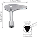 Miniatyrbild 6 av 7: 3 st Inner Triangle Spanner Key Metall Triangulär Nyckel Mätare Box Nyckel Gas Box Nyckel för Gas Vatten El Mätare Box Skåp
