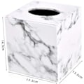 Pikkukuva 5 / 5: 1 KPL Marmorinen Servettiteline - Nahkainen Kuutio Neliö Servettiteline White Marble