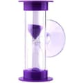 2 Minuters Dusch Sand Timer Sugpropp Badrum Nedräkning Timglas Inga Batterier Behövs Rolig Badrumsaccessoar Purple