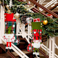Miniatyrbilde 2 av 8: Julegavepose Sett med 2 Store Julegaver 3D Julegaver Godteripose Pynt Juletre Dekorasjon for Barn Voksen, Julenissen Gavepose