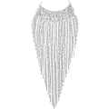 Miniatyrbilde 1 av 6: Rhinestone Statement Halskjede for Kvinner Tassel Bib Choker Krage Chunky Kostymesmykker B