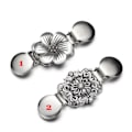 Miniatyrbilde 2 av 10: Blomster Cardigan Klips Sjal Brosje Andeklips 2 2