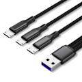 Miniatyrbilde 8 av 11: USB2.0 Type-A Hann til 3 Micro USB Hann Lading Kontakt Lading Kabel Strøm 3 i 1