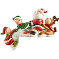 Miniatyrbilde 1 av 4: Julebordhjørnedekorasjon, Mini Julefigurer Julepynt til Hylle Skrivebord Bord Harpiksstatuer Julegave Red