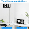 Miniatyrbild 4 av 5: Digital Väggklocka, 9-tums LED Digital Klocka Stor Display med 12/24H, Stora Siffror, Liten Tyst Väggklocka
