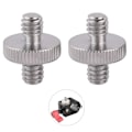 Pikkukuva 1 / 7: 2 kpl 1/4\" - 1/4\" urosäikeiset jalustaruuviadapterit, kameran adapteriruuv, kaksinkertaisen pään tappi kameran kierteinen adapteri, kameralle, olkapäätelineelle, valotelineelle
