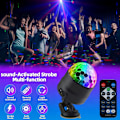 Miniatyrbilde 2 av 7: Discokule Lys Partylys DJ Discolys, LED Mini Farger Scene Lys Lydaktivert Automatisk
