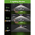 Miniatyrbild 3 av 8: 【248 LED/2000LM】4-pack solcellslampor för trädgården, superbriljanta 3-vägs solcellsdrivna LED-strålkastare för utomhusbruk.