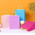 Miniatyrbilde 2 av 6: Gaveposer til Fest 10 stk Papirgaveposer til Barnfest, Papirposer med Håndtak, Små Gaveposer Ideelle til Bursdag, Bryllup, Babyshower, Jentefest Light Blue 10 count