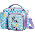 Miniatyrbild 1 av 5: Lunchväska för barn, Isolerad Tote Bag Lunchlåda för barn, Skolryggsäck Snacksburk, Kvadratisk Lunchbox Mermaid