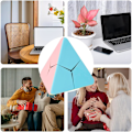 Pikkukuva 5 / 6: Pyramid Speed Cube - ABS-materiaalista valmistettu Pyraminx ilman tarroja | Kannustaa oppimaan taikakuution | Sujuva pyörivä palapeli | Visuaalisesti miellyttävä palapelilelu corner