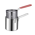 Miniatyrbilde 1 av 4: Friteuse i rustfritt stål for Tempura, pommes frites, kylling osv. med sil