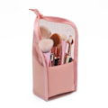 Miniatyrbillede 1 af 10: Rejsemakeupbørstepose, bærbar makeupbørsteholder, organiser, vandtæt, stående, praktisk mesh - etui Pink