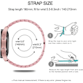 Miniatyrbilde 6 av 6: Remm med kompatibilitet for Samsung Galaxy Watch 7/6/5/4 20mm Bling Diamond Metallutskiftningsreimer for kvinner og menn Rose pink