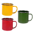 Miniatyrbild 2 av 2: 3 st Retro-inspirerade Emaliecups Färgade Små Koppar Multifunktionella Vattenkoppar Barnvattenmuggar