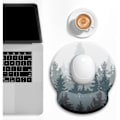 Miniatyrbillede 2 af 5: Ergonomisk musemåtte med håndledsstøtte, Forest Memory Foam håndledsstøtte musemåtter, smertelindrende musemåtte til gaming, arbejde, mænd og kvinder