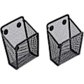 Miniatyrbillede 4 af 5: 2-pak magnetisk penneholder, opbevaringskurv i mesh med ekstra stærk magnet til køleskab, whiteboard, skabstilbehør, kontorartikler