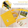 Miniatyrbild 4 av 5: Corduroy Tote Bag för Kvinnor Satchel Bag Snygg Tote Handväska Stor Kapacitet Axelremsväska Reseväska Satchel Rem Plånbok Yellow