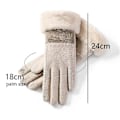 Miniatyrbilde 2 av 5: Vinter Varme Berøringsskjerm Termiske Hansker Med Fleece Vindtette Hansker Ski Xs-xxxl Apricot M