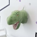Pikkukuva 1 / 4: Dinosauruspään seinäkoriste - Eläväinen pehmoeläimen pää Vihreä dinosaurus