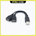Miniatyrbillede 2 af 4: RYRA 1PC USB 3.0 A 1 Han Til 2 Dobbelt USB Hun Data Hub Strømadapter Y Splitter