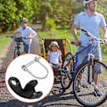 Miniatyrbillede 4 af 5: 1 Sæt Cykeltrailerkobling Stærk Rustfri Korrosionsbestandig Universal Heavy Duty Connector Kulstofstål Baby Barnevogn Trailer Trækbeslag D