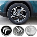 Miniatyrbild 3 av 5: 4-delade navkapslar för Citroen C4 Picasso C3 Berlingo C5 X7 C2 C1 Ds3 Zx Xsara C8 Ds Ds4 60 mm fälgcenterkåpor med emblem