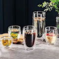 Miniatyrbillede 4 af 5: Glas Kaffekopper, Dobbeltvæggede Isolerende Termokrus Drikkeglas Til Te/kaffe/latte/cappuccino/cafe/mælk (250ml/8.5oz)
